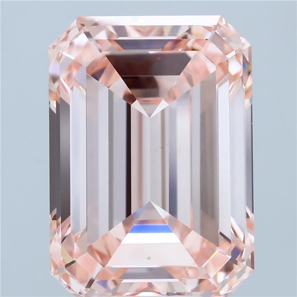 10.07ct Emerald FANCY INTENSE PINK VS1 Lab Created Diamond