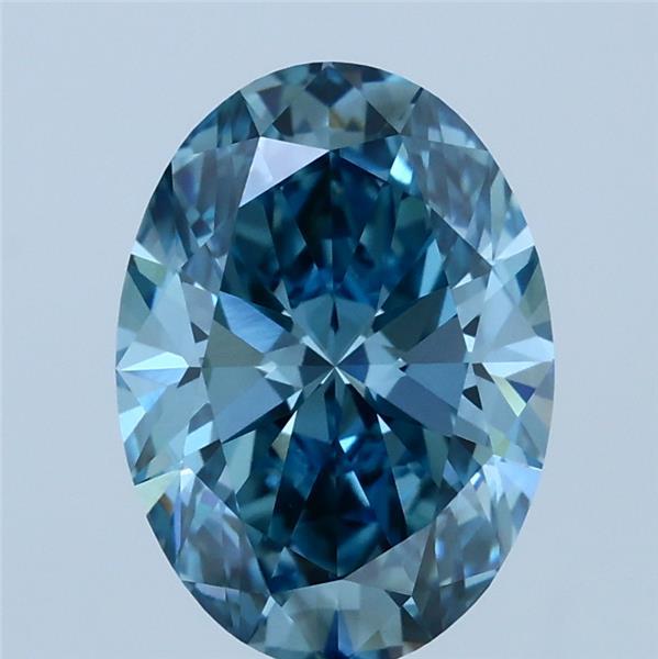 2.24ct Oval FANCY VIVID BLUE VVS1 Lab Created Diamond