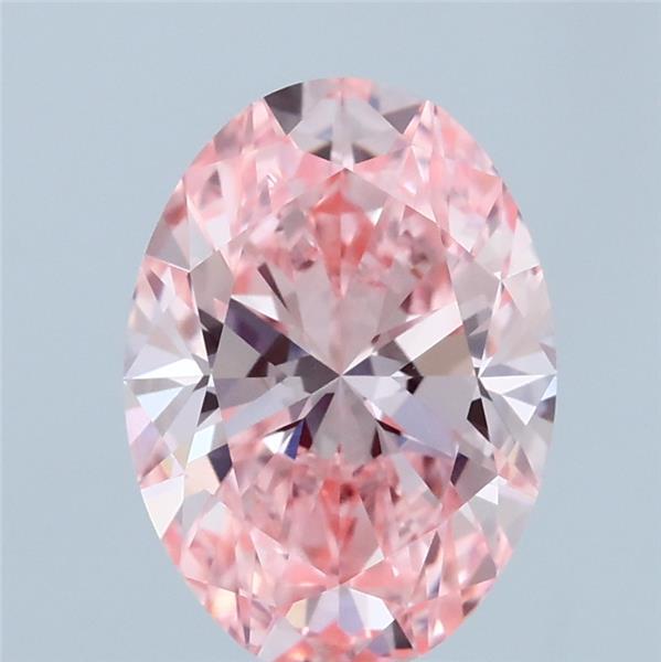 2.07ct Oval FANCY VIVID PINK VVS2 Lab Created Diamond