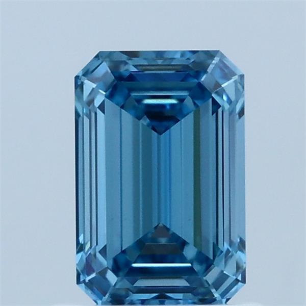 1.04ct Emerald FANCY VIVID BLUE VVS2 Lab Created Diamond