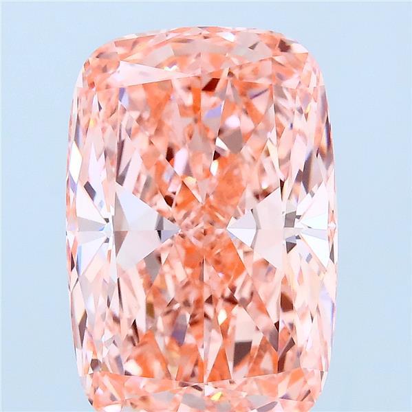 5.06ct Cushion FANCY VIVID PINK VVS2 Lab Created Diamond