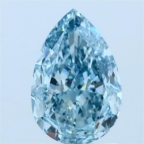 1.58ct Pear FANCY VIVID BLUE VS1 Lab Created Diamond