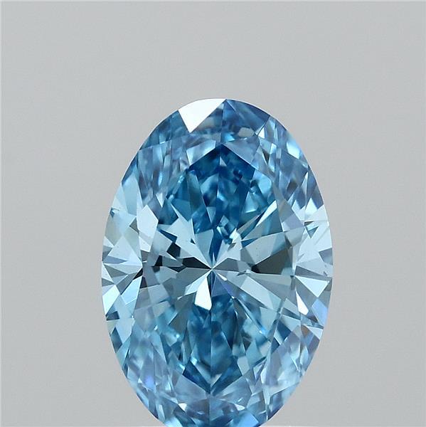1ct Oval FANCY VIVID BLUE VS1 Lab Created Diamond