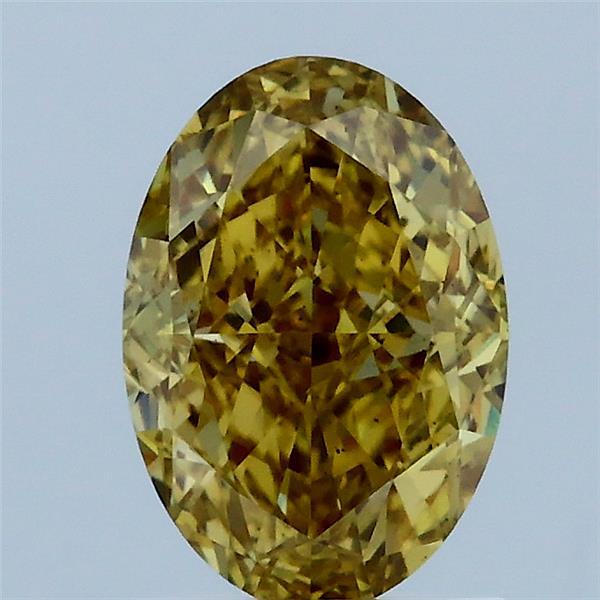 1.6ct Oval FANCY INTENSE YELLOW VS2 Lab Created Diamond