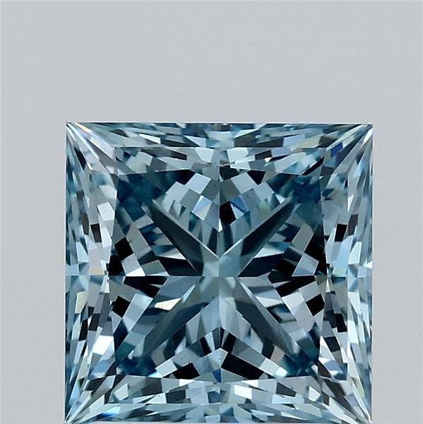 2.24ct Princess FANCY VIVID BLUE VS1 Lab Created Diamond