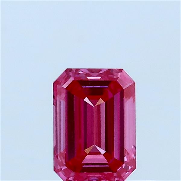 0.55ct Emerald FANCY VIVID PINK VS1 Lab Created Diamond