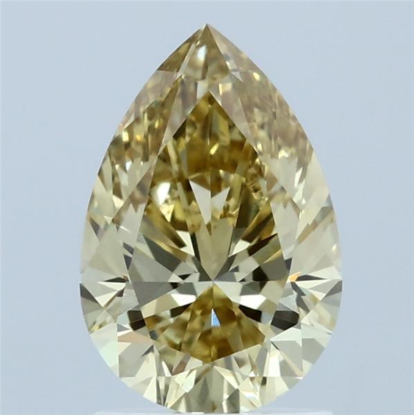 1.51ct Pear FANCY INTENSE YELLOW VVS2 Lab Created Diamond