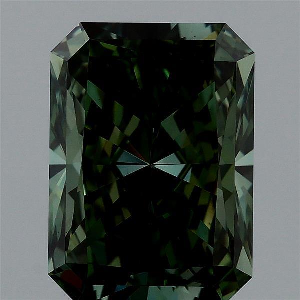 3ct Radiant FANCY VIVID GREEN VS1 Lab Created Diamond