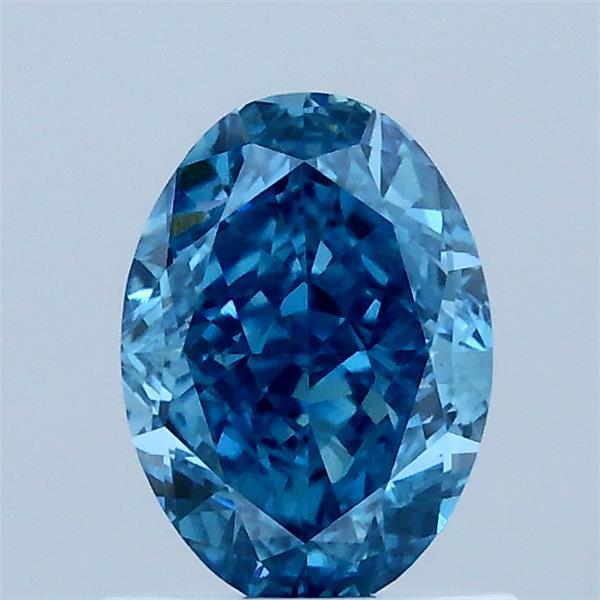 1.09ct Oval FANCY VIVID BLUE VVS2 Lab Created Diamond