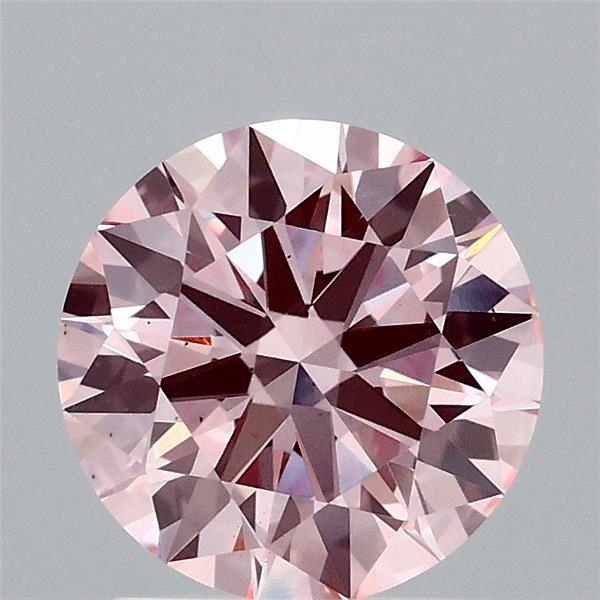 1.54ct Round FANCY INTENSE PINK VS2 Lab Created Diamond