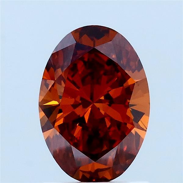 1ct Oval FANCY DEEP ORANGE VS1 Lab Created Diamond