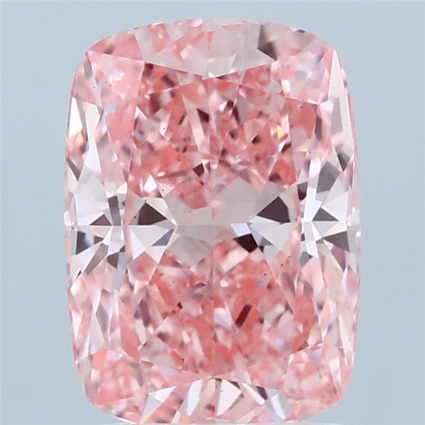 2.05ct Cushion FANCY VIVID PINK VS1 Lab Created Diamond