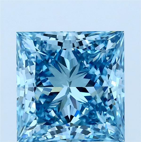 2.57ct Princess FANCY VIVID BLUE VVS2 Lab Created Diamond
