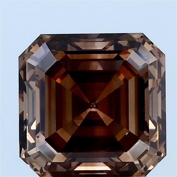 2.01ct Asscher FANCY BROWN VS2 Lab Created Diamond