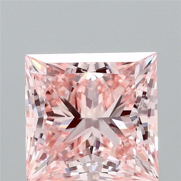2.49ct Princess FANCY INTENSE PINK VS1 Lab Created Diamond