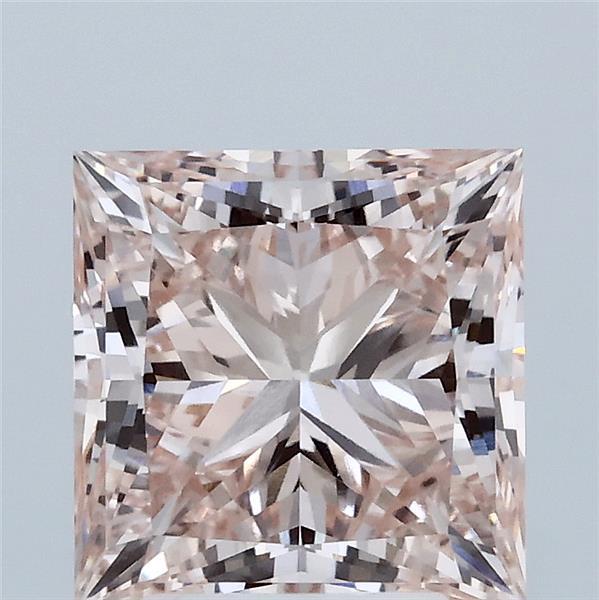 3.05ct Princess FANCY INTENSE PINK VVS2 Lab Created Diamond