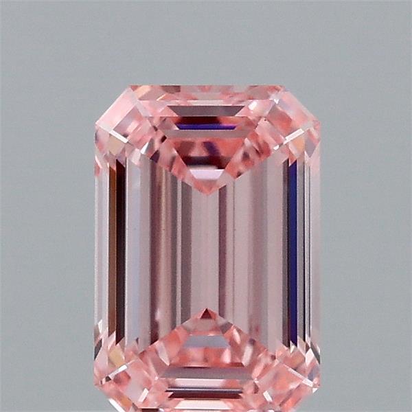 0.95ct Emerald FANCY VIVID PINK VS1 Lab Created Diamond