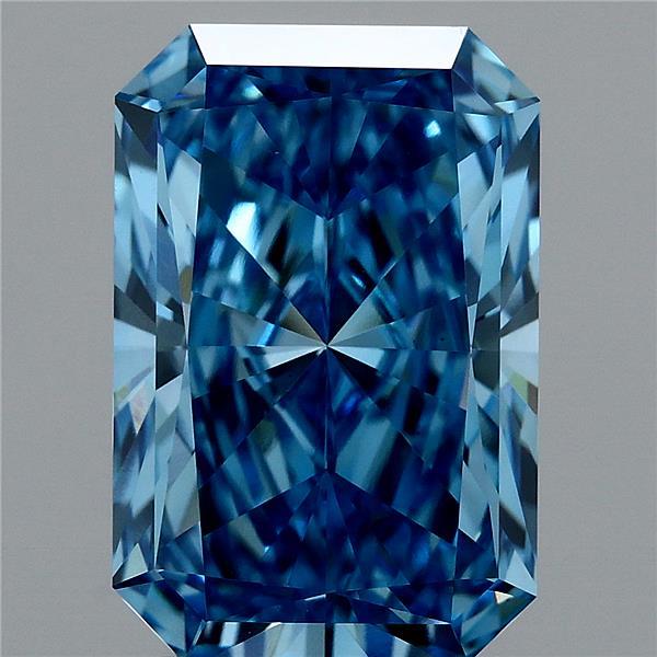 3.58ct Radiant FANCY VIVID BLUE VS1 Lab Created Diamond