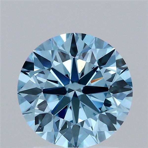1.94ct Round FANCY VIVID BLUE VS2 Lab Created Diamond