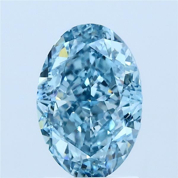2.17ct Oval FANCY VIVID BLUE VVS2 Lab Created Diamond