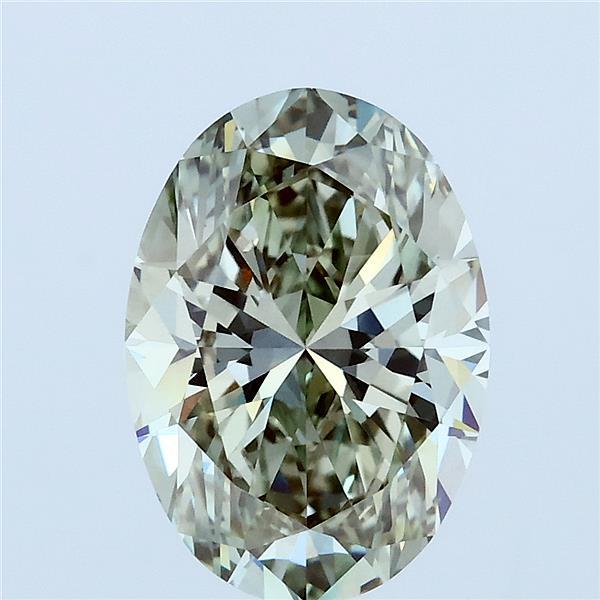 2.67ct Oval FANCY GREEN VS1 Lab Created Diamond