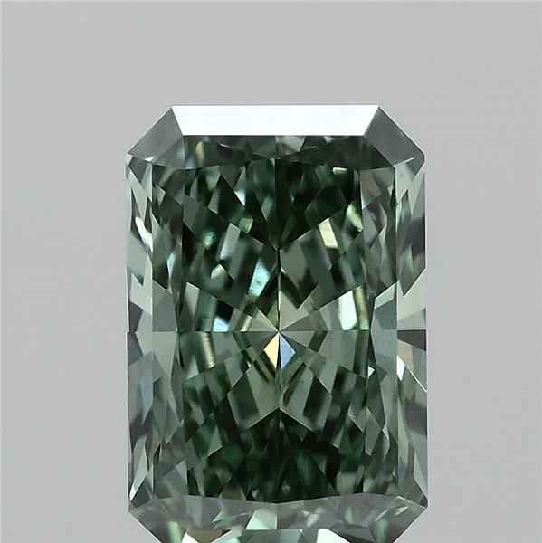 1.06ct Radiant FANCY VIVID GREEN VS1 Lab Created Diamond