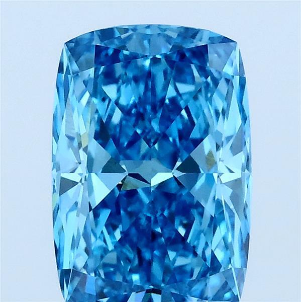 2.04ct Cushion FANCY VIVID BLUE VS1 Lab Created Diamond
