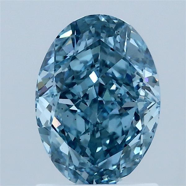 1.56ct Oval FANCY VIVID BLUE VS2 Lab Created Diamond