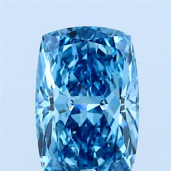 1.51ct Cushion FANCY VIVID BLUE VS1 Lab Created Diamond