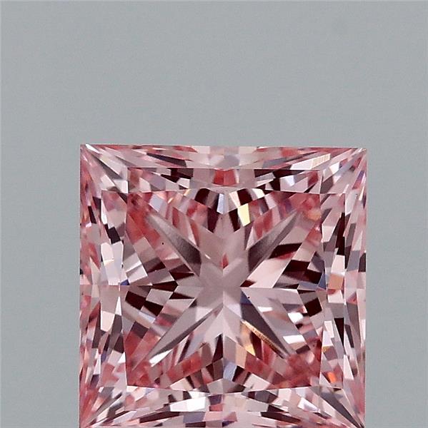 2.07ct Princess FANCY VIVID PINK VS1 Lab Created Diamond