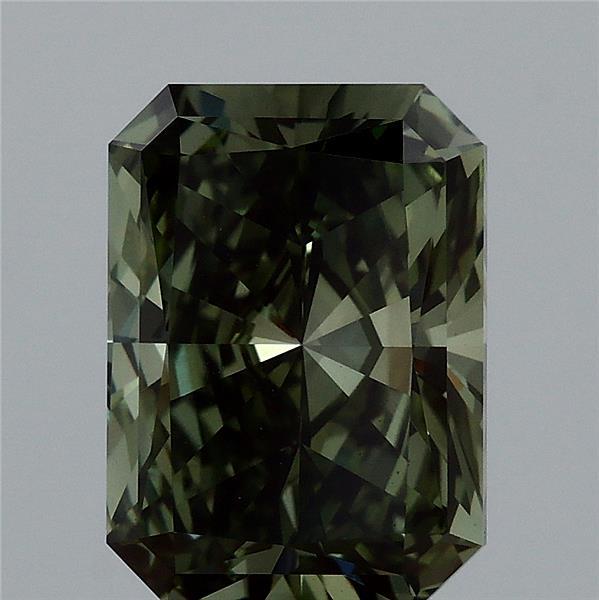 3.02ct Radiant FANCY VIVID GREEN VS1 Lab Created Diamond
