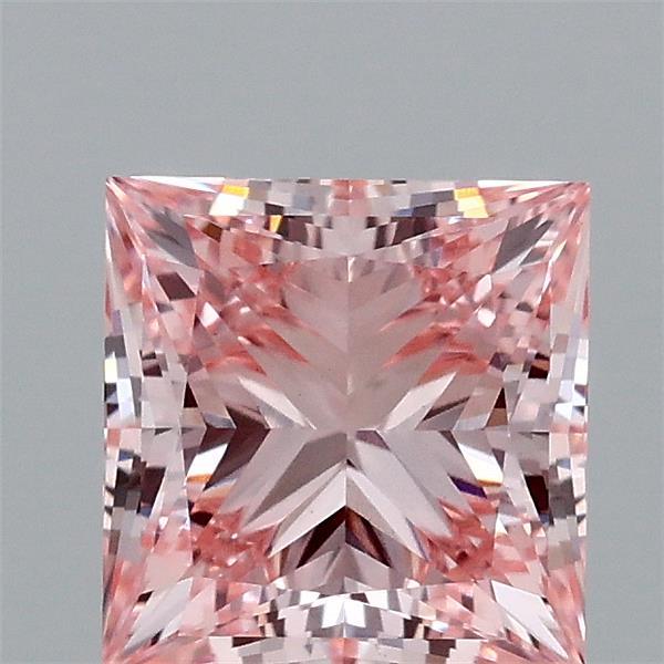 1.54ct Princess FANCY INTENSE PINK VS1 Lab Created Diamond