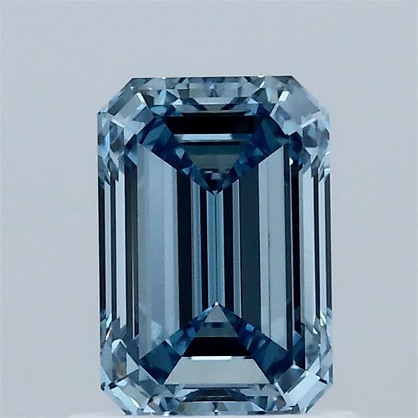 1.03ct Emerald FANCY VIVID BLUE VVS2 Lab Created Diamond