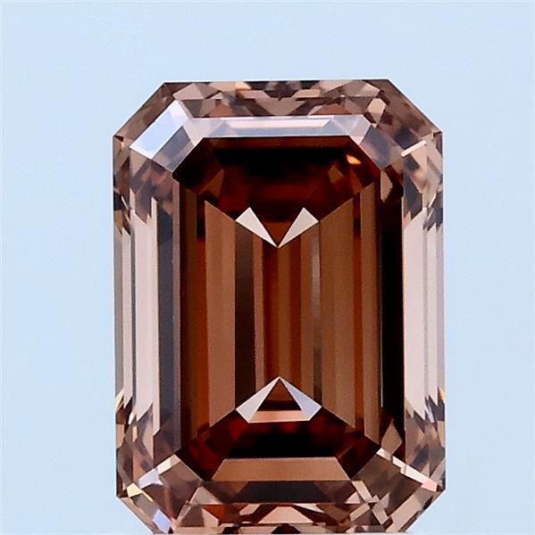 1.6ct Emerald FANCY BROWN VS1 Lab Created Diamond