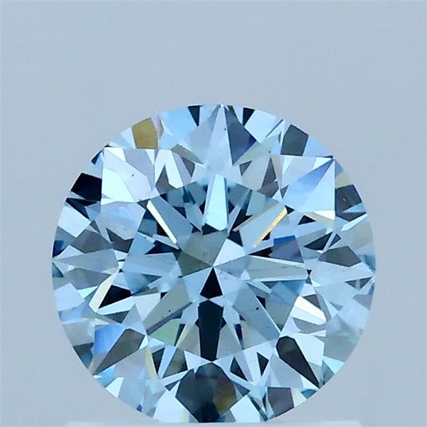 1.03ct Round FANCY VIVID BLUE VS2 Lab Created Diamond