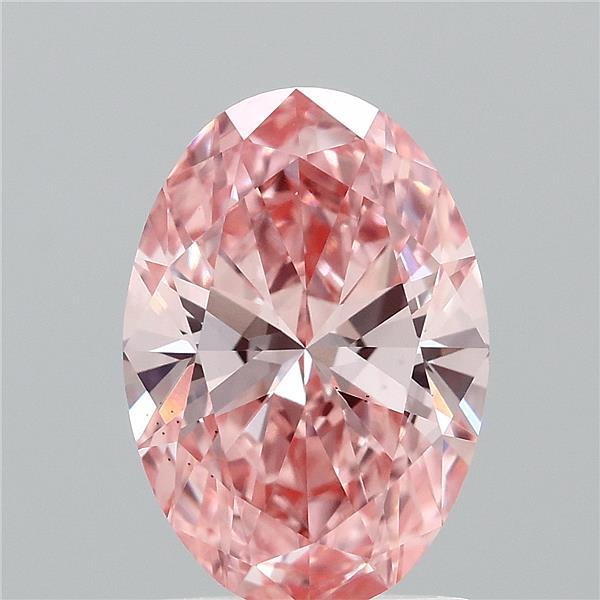 1.6ct Oval FANCY VIVID PINK VS1 Lab Created Diamond
