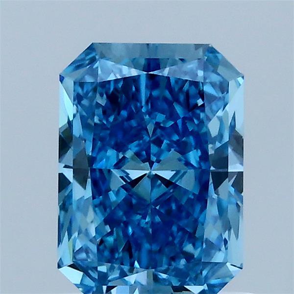 1.18ct Radiant FANCY VIVID BLUE VS1 Lab Created Diamond