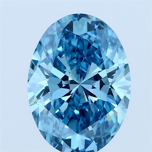 1.04ct Oval FANCY VIVID BLUE VS1 Lab Created Diamond