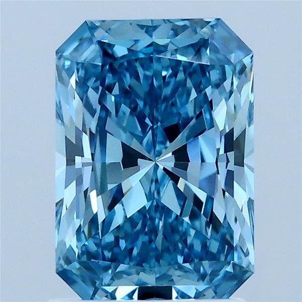 1.58ct Radiant FANCY VIVID BLUE VS1 Lab Created Diamond