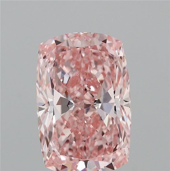 3.58ct Cushion FANCY INTENSE PINK VS1 Lab Created Diamond