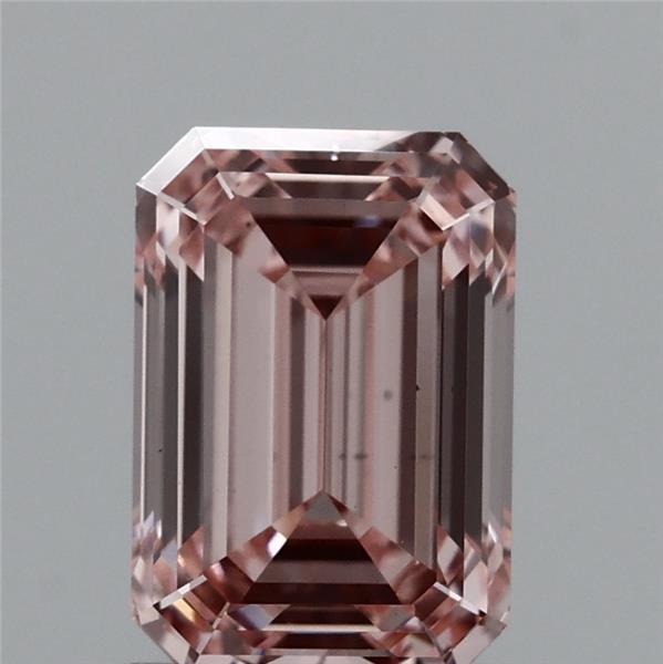 1.45ct Emerald FANCY VIVID PINK VS2 Lab Created Diamond