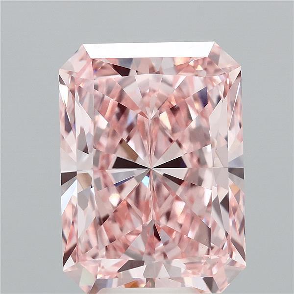 8.29ct Radiant FANCY INTENSE PINK VVS2 Lab Created Diamond