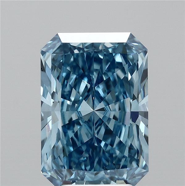4.08ct Radiant FANCY VIVID BLUE VS1 Lab Created Diamond