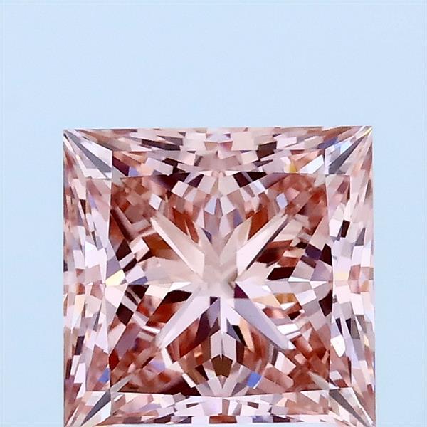 2ct Princess FANCY INTENSE PINK VS1 Lab Created Diamond