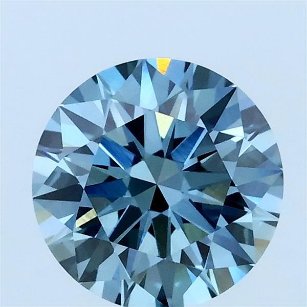 1.23ct Round FANCY INTENSE BLUE VVS2 Lab Created Diamond