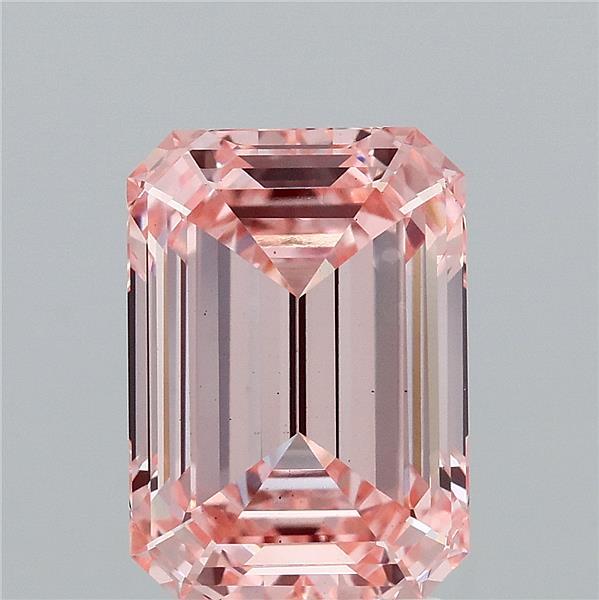 4.06ct Emerald FANCY INTENSE PINK VS1 Lab Created Diamond