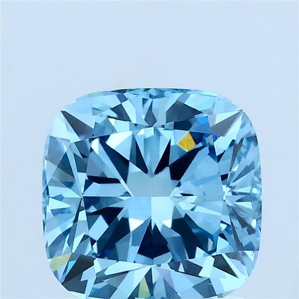 1.6ct Cushion FANCY VIVID BLUE VS1 Lab Created Diamond
