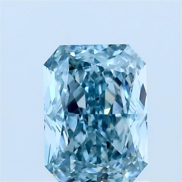 1.05ct Radiant FANCY INTENSE GREENISH BLUE VVS2 Lab Created Diamond