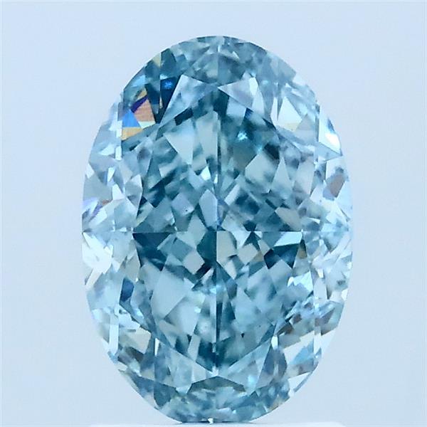 1.57ct Oval FANCY VIVID BLUE VVS2 Lab Created Diamond