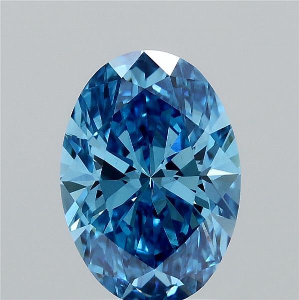 2.02ct Oval FANCY VIVID BLUE VS1 Lab Created Diamond